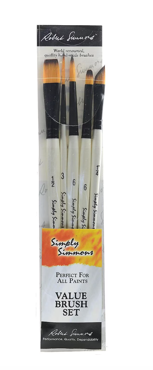 Simply Simmons Pure Spring Watercolor Brush Set of 5