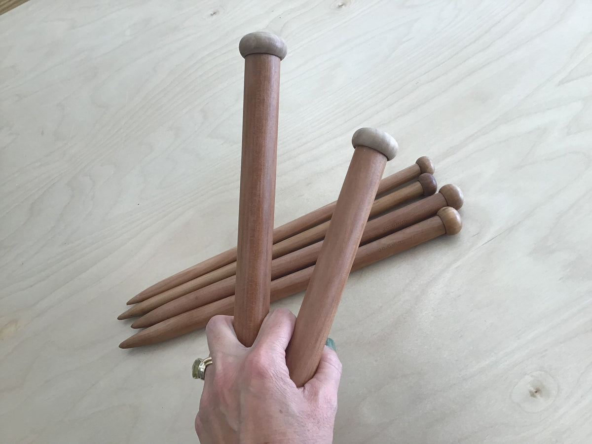 Wooden Knitting Needles (one pair) – These Hands Makers Collective