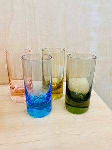 Set of 4 Vintage Multi Color Shot Glasses