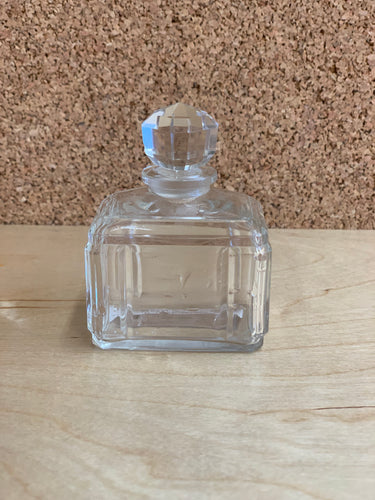 Vintage Clear Glass Perfume Bottle