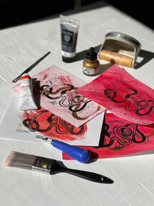 MAR 23rd IN-PERSON - Linocut Remix: Multi-Color Printing & Painted Accents with Stavisky Studio