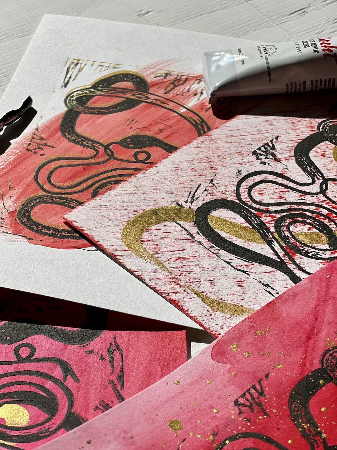 MAR 23rd IN-PERSON - Linocut Remix: Multi-Color Printing & Painted Accents with Stavisky Studio