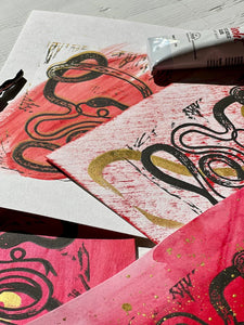 MAR 23rd IN-PERSON - Linocut Remix: Multi-Color Printing & Painted Accents with Stavisky Studio