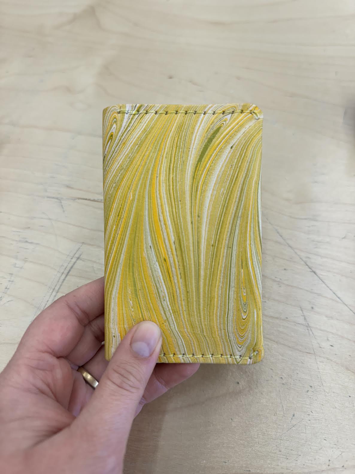 Marbled Leather Wallet