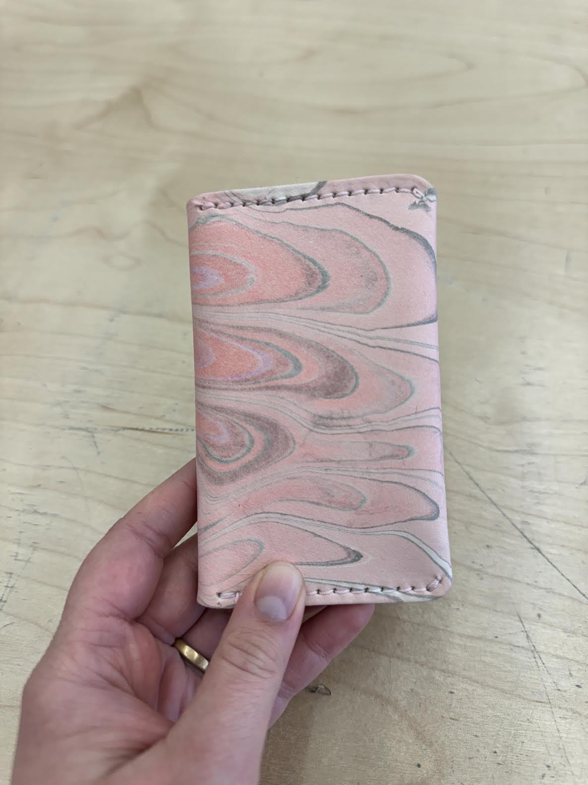 Marbled Leather Wallet