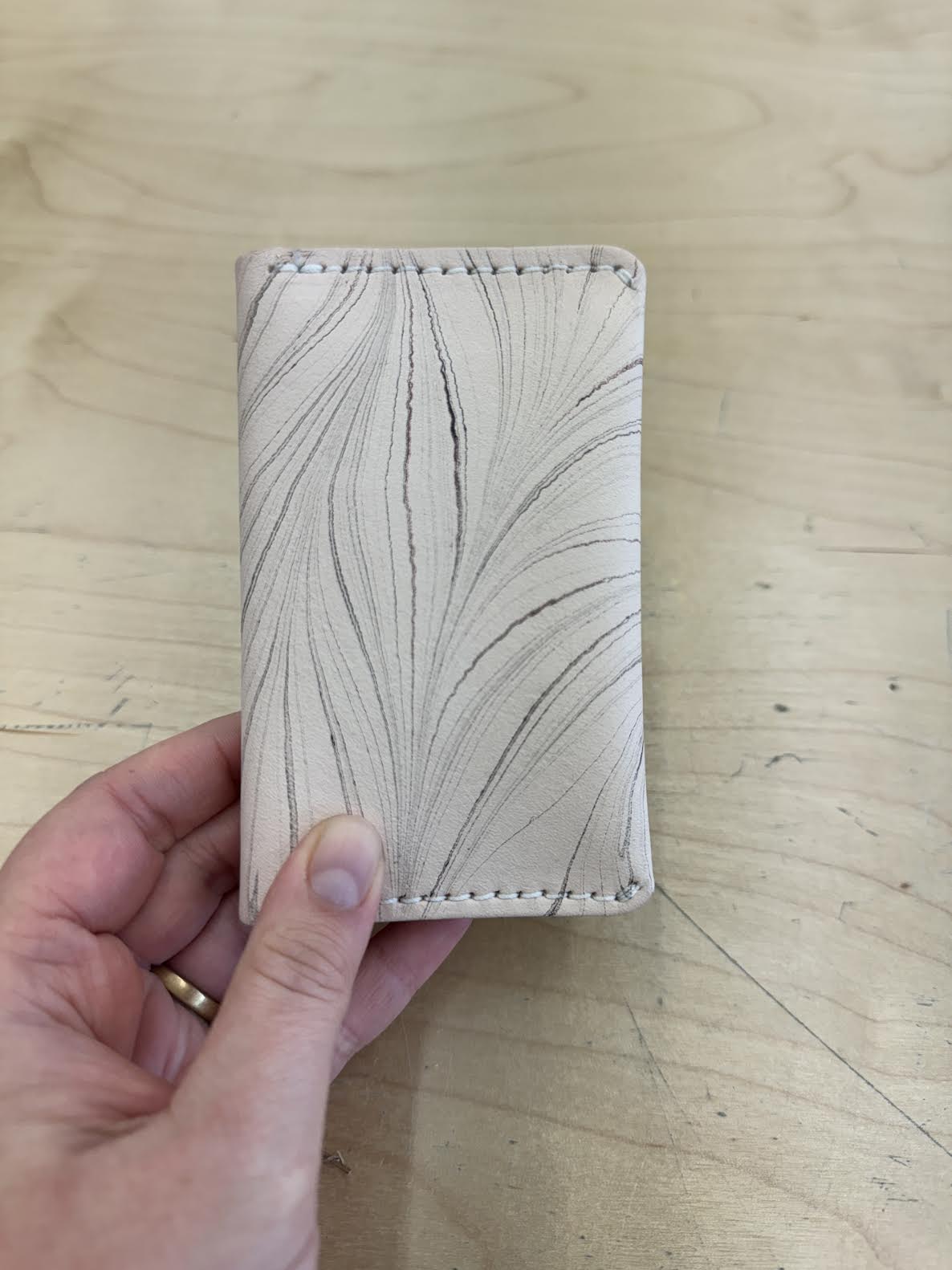 Marbled Leather Wallet