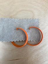 Load image into Gallery viewer, Orange Vintage Hoop Earrings