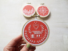 Load image into Gallery viewer, holiday ornaments embroidery kit