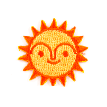 Load image into Gallery viewer, Sun Embroidered Sticker Patch: 1&quot; x 1&quot;
