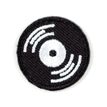 Load image into Gallery viewer, Record Embroidered Sticker Patch: 1&quot; x 1&quot;