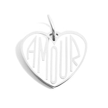 Load image into Gallery viewer, 18K Gold PVD Stainless Steel "Amour" Heart Charm: Gold / 15mm - These Hands Makers Collective