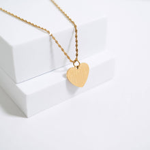 Load image into Gallery viewer, 18K Gold PVD Stainless Steel "Amour" Heart Charm: Gold / 15mm - These Hands Makers Collective