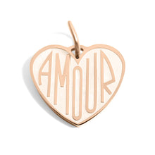 Load image into Gallery viewer, 18K Gold PVD Stainless Steel "Amour" Heart Charm: Gold / 15mm - These Hands Makers Collective