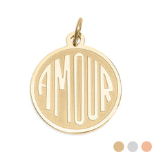 Load image into Gallery viewer, 18K Gold PVD Stainless Steel Round Amour Charm: Gold / 15mm - These Hands Makers Collective