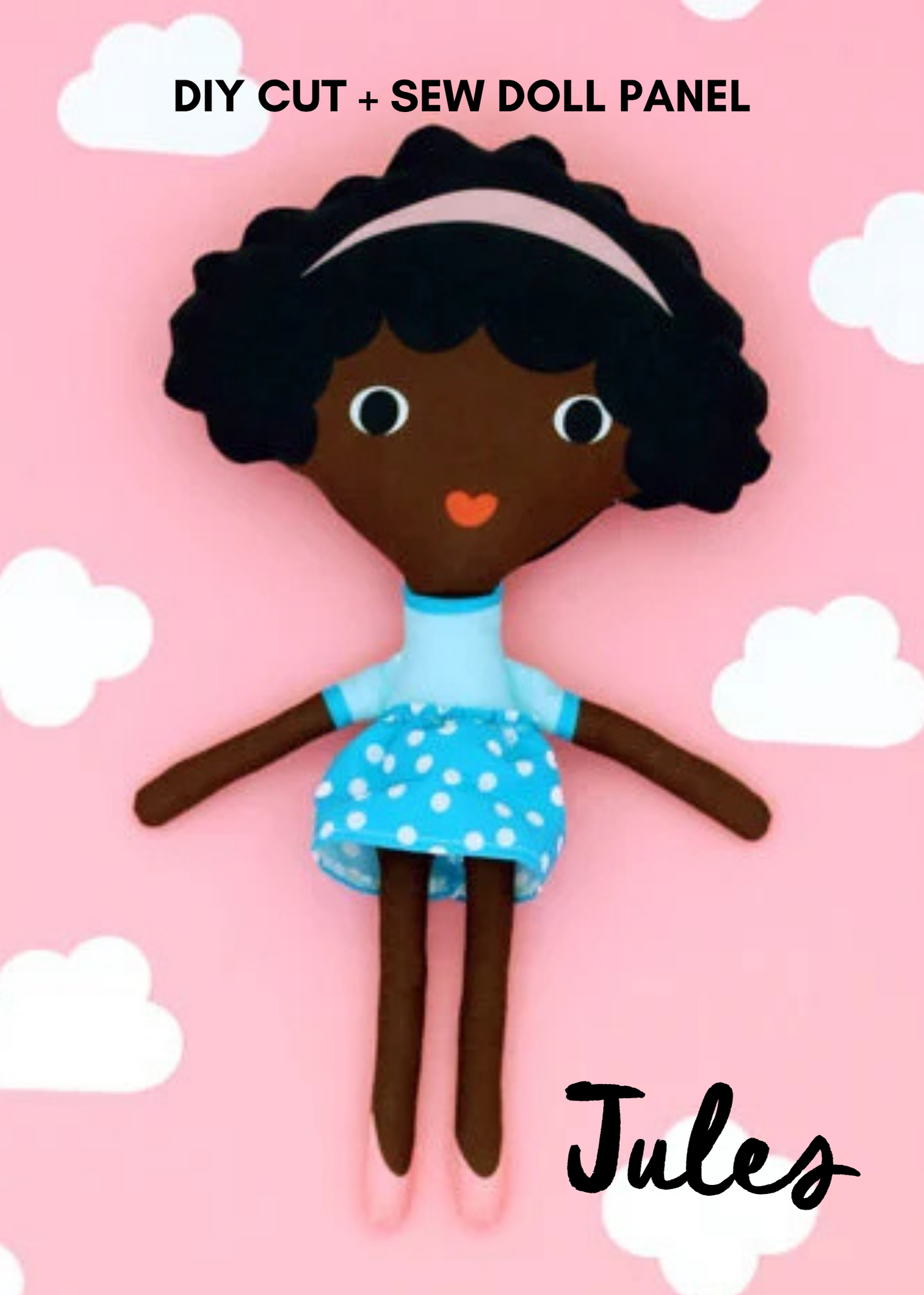 DIY Cut + Sew Doll Panel