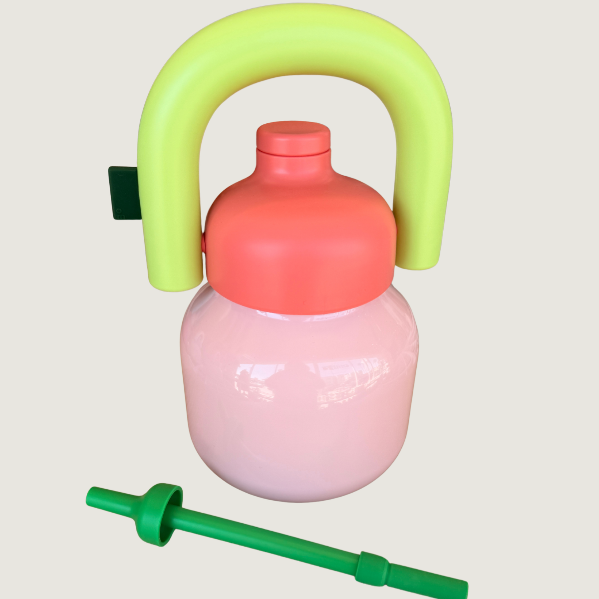 Water Bottle with Straw + Handle | Wide Mouth vacuum insulated stainless steel Bottle | Reusable, leak-proof and BPA-free | 33oz