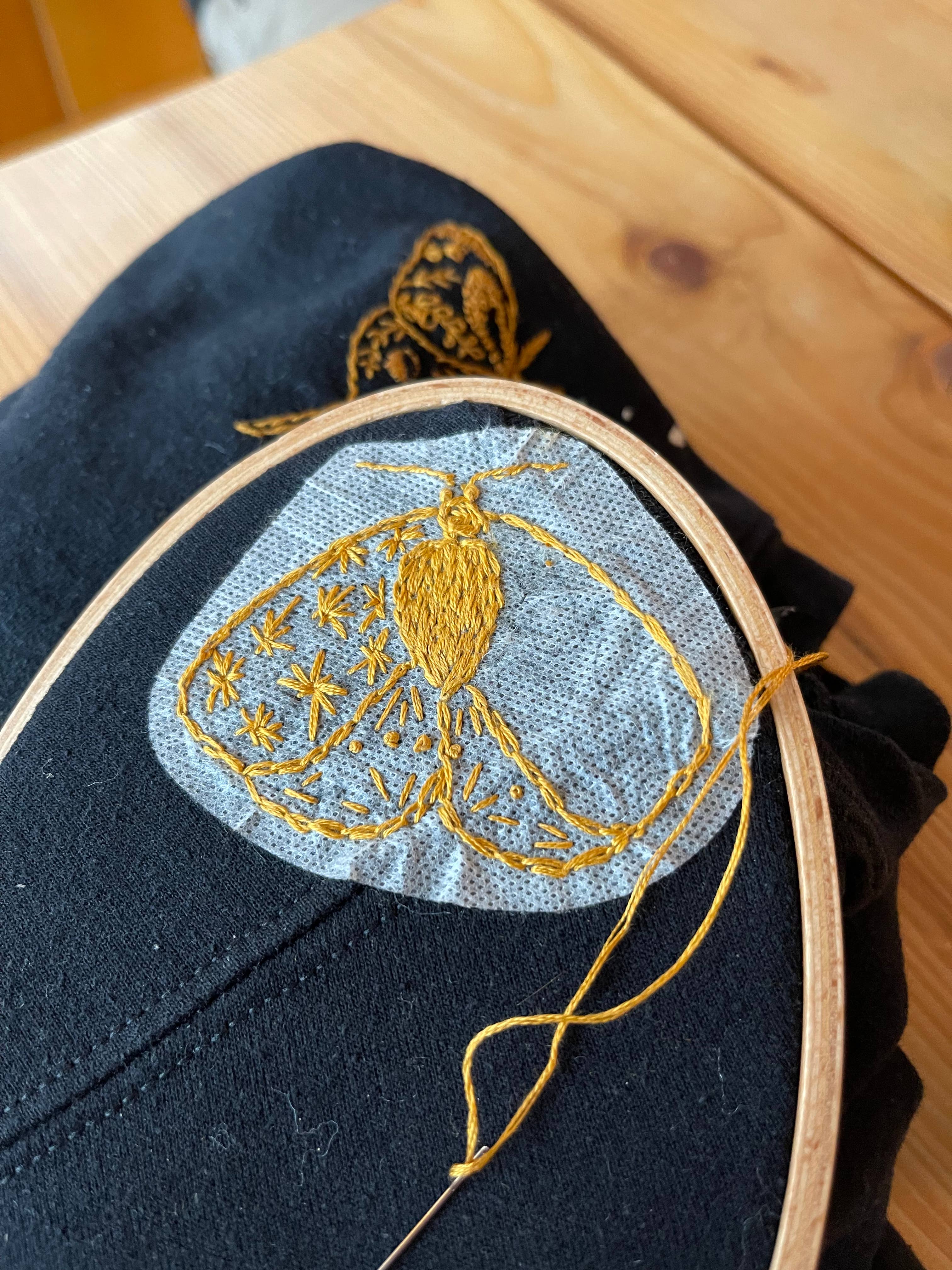 Moths - Bug Hand Embroidery - Peel Stick & Stitch Patterns
