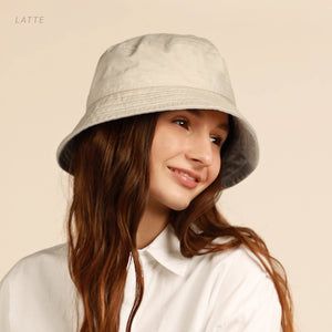 CHOK.LIDS Canvas Bucket Hat: Latte