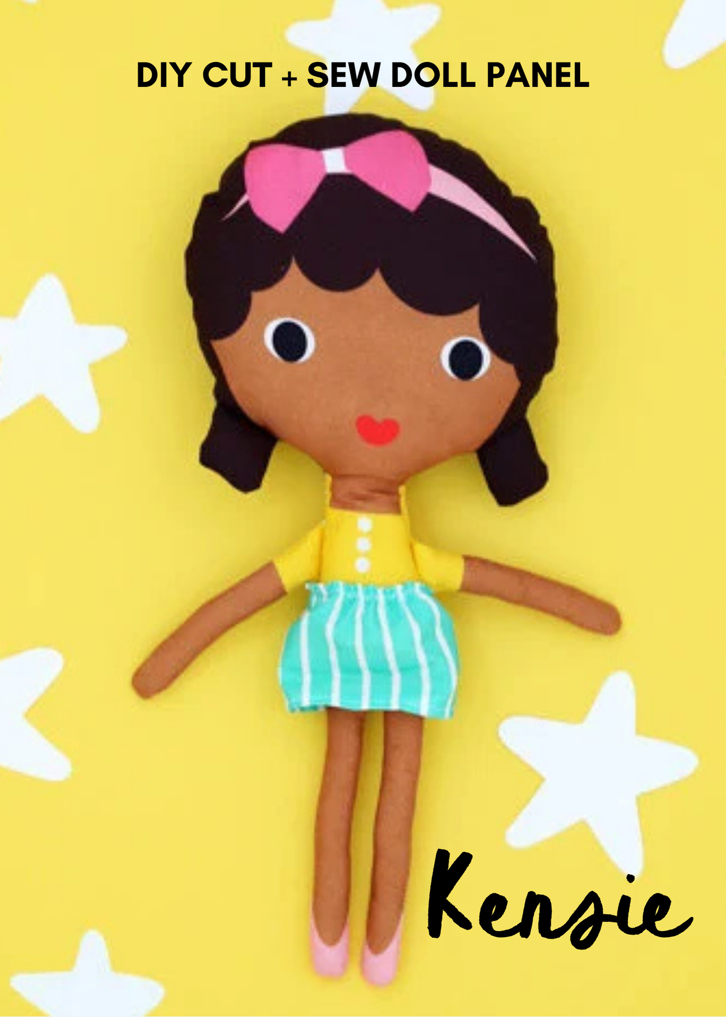 DIY Cut + Sew Doll Panel