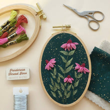 Load image into Gallery viewer, 3D Coneflowers - Intermediate Hand Embroidery DIY Craft Kit - These Hands Makers Collective