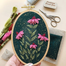 Load image into Gallery viewer, 3D Coneflowers - Intermediate Hand Embroidery DIY Craft Kit - These Hands Makers Collective