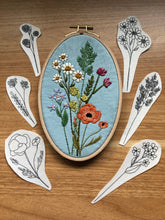 Load image into Gallery viewer, Wildflower Stems Embroidery - Peel Stick &amp; Stitch Patterns