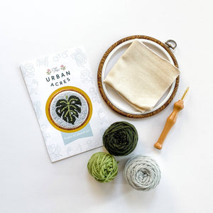 Classic Monstera Punch Needle Kit