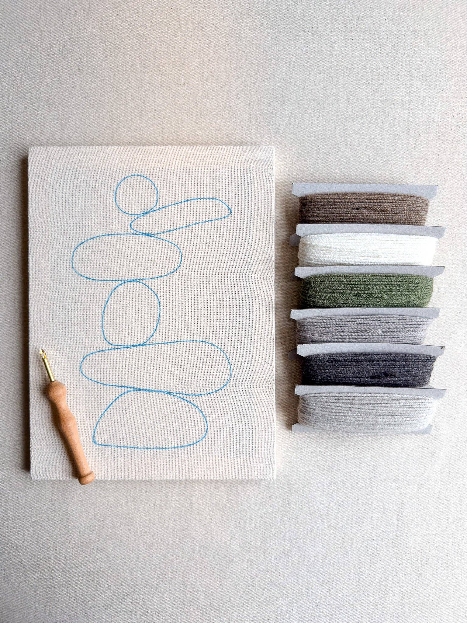 Cairn - Punch Needle Kit: Moss