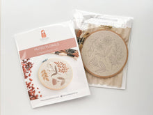 Load image into Gallery viewer, Floral Embroidery DIY Kit, modern embroidery craft kit