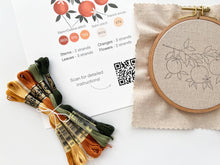 Load image into Gallery viewer, Orange Branch embroidery DIY kit, beginner embroidery kit