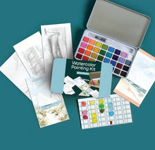Load image into Gallery viewer, Seaside Studies watercolor painting kit