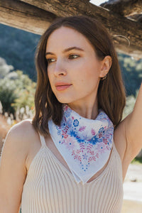 💐 Floral Print Bandana for Women - Best-Selling Style: Lavender