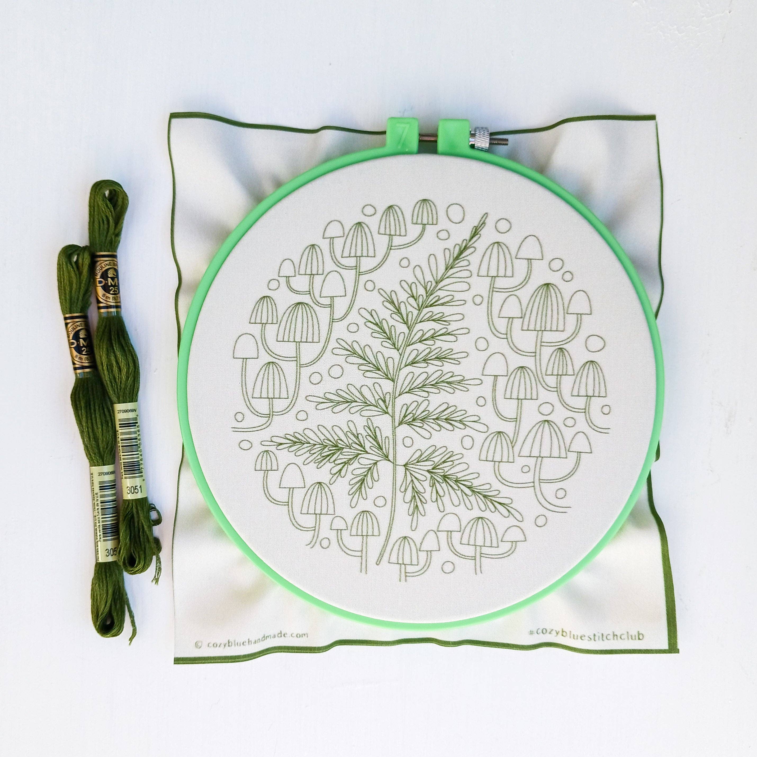 Fern + friends embroidery kit