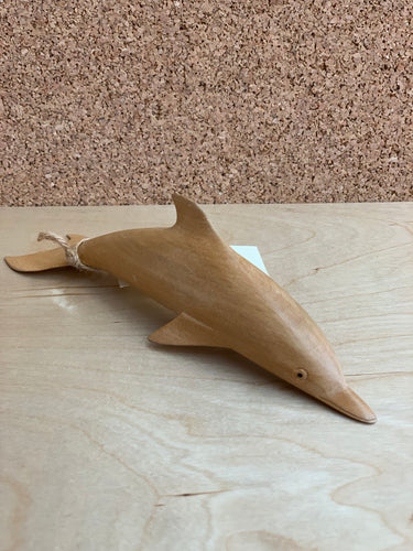 Vintage Hand Carved Wood Dolphin