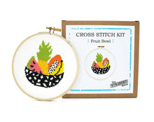 Load image into Gallery viewer, Fruit Bowl Cross Stitch Kit