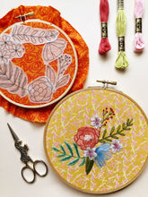 Load image into Gallery viewer, Florals Hand Embroidery - Peel Stick &amp; Stitch Patterns
