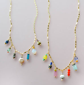 Calypso Charm Necklace: Jewel Tone