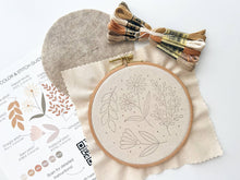 Load image into Gallery viewer, Floral Embroidery DIY Kit, modern embroidery craft kit