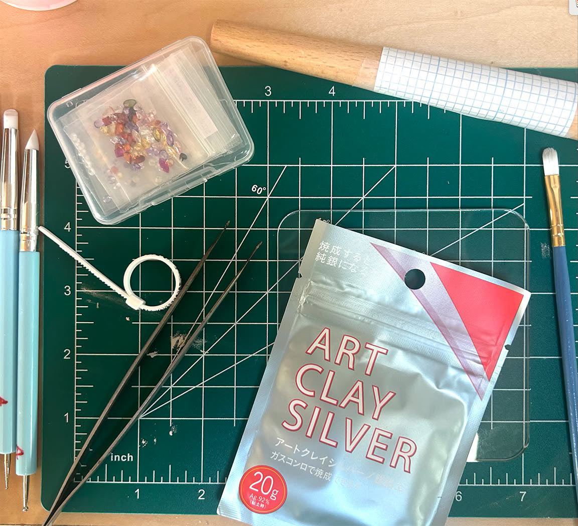 APR 25th - IN PERSON - Silver Metal Clay Gem Rings