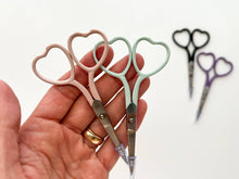 Load image into Gallery viewer, Heart embroidery scissors, small sewing scissors: Mint