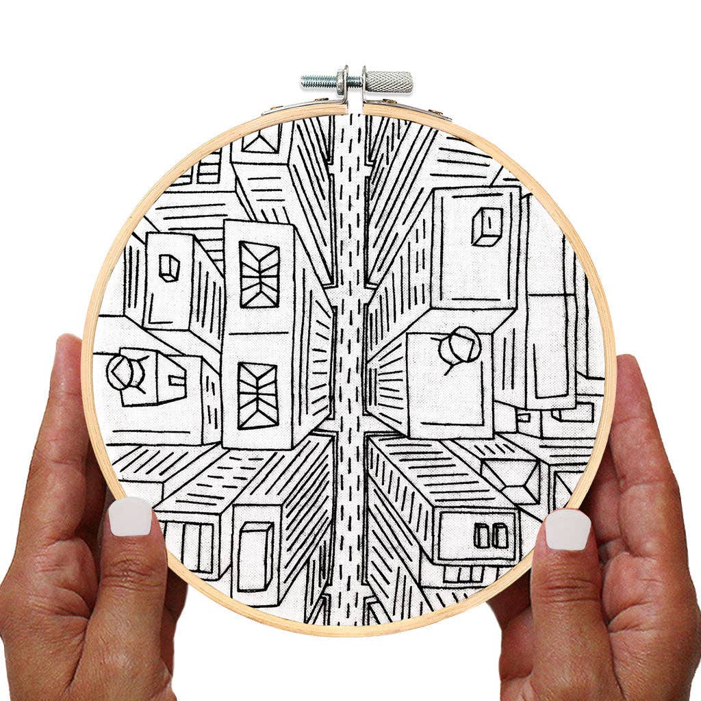 Bird's Eye View, NYC - embroidery kit