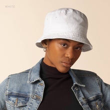 Load image into Gallery viewer, CHOK.LIDS Canvas Bucket Hat: White