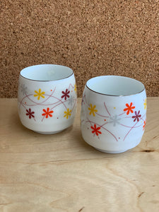 Pair of Vintage Floral Asian Teacups