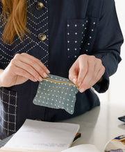 Load image into Gallery viewer, Cross-Stitch Coin Purse: Navy