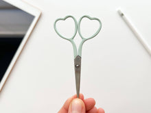 Load image into Gallery viewer, Heart embroidery scissors, small sewing scissors: Mint