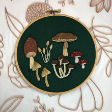 Load image into Gallery viewer, Mushrooms - Peel Stick and Stitch Hand Embroidery Designs