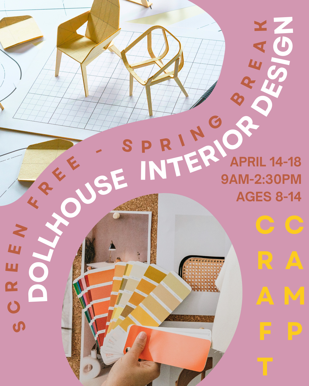 Spring Craft Camp - Dollhouse Interior Design - April 14 - 18