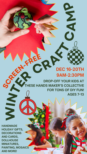 Winter Craft Camp December 16-20 - Day Rate Available