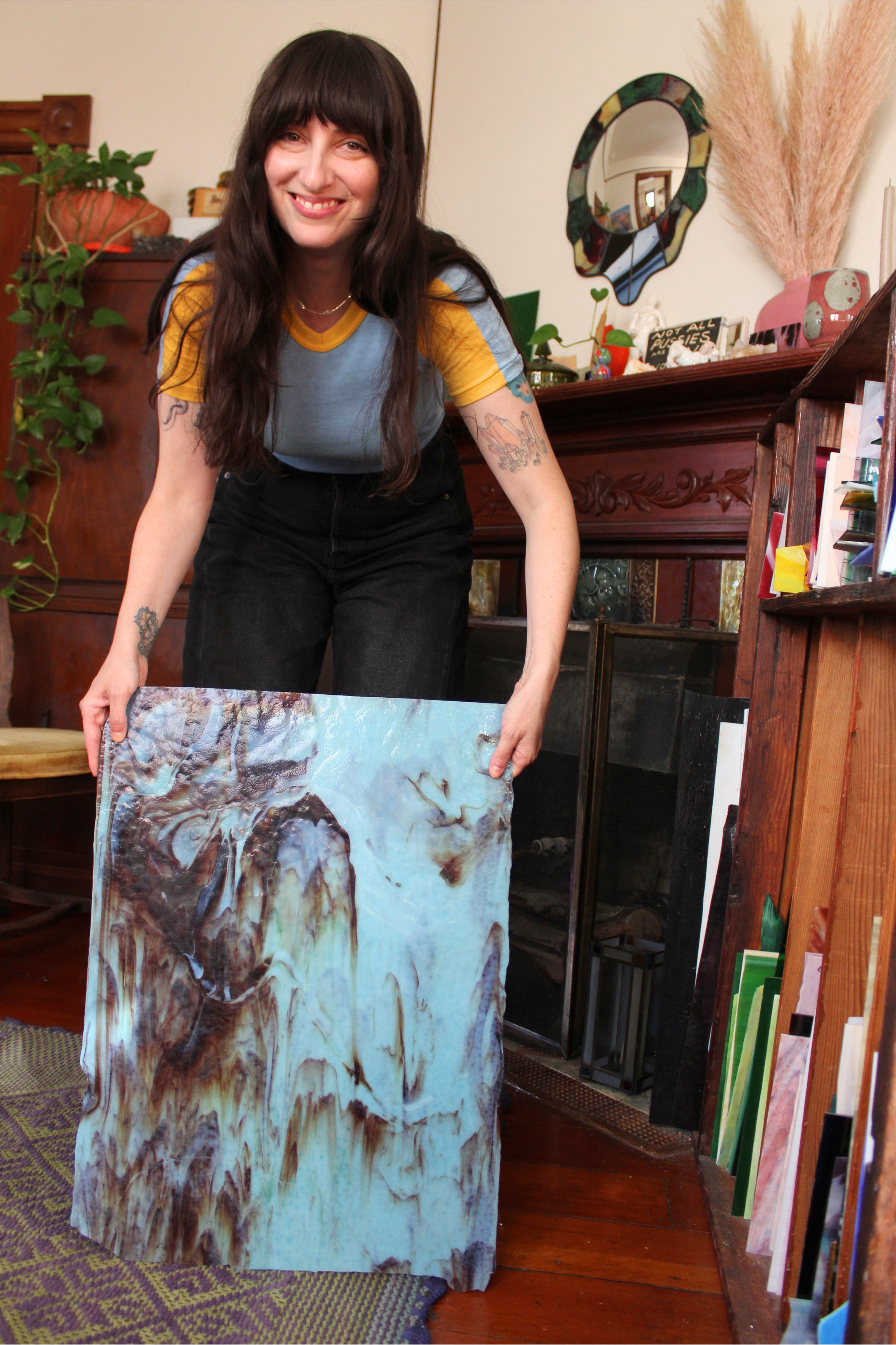 OCT 25th Stained Glass Mirror Class with Rachel Burnstein