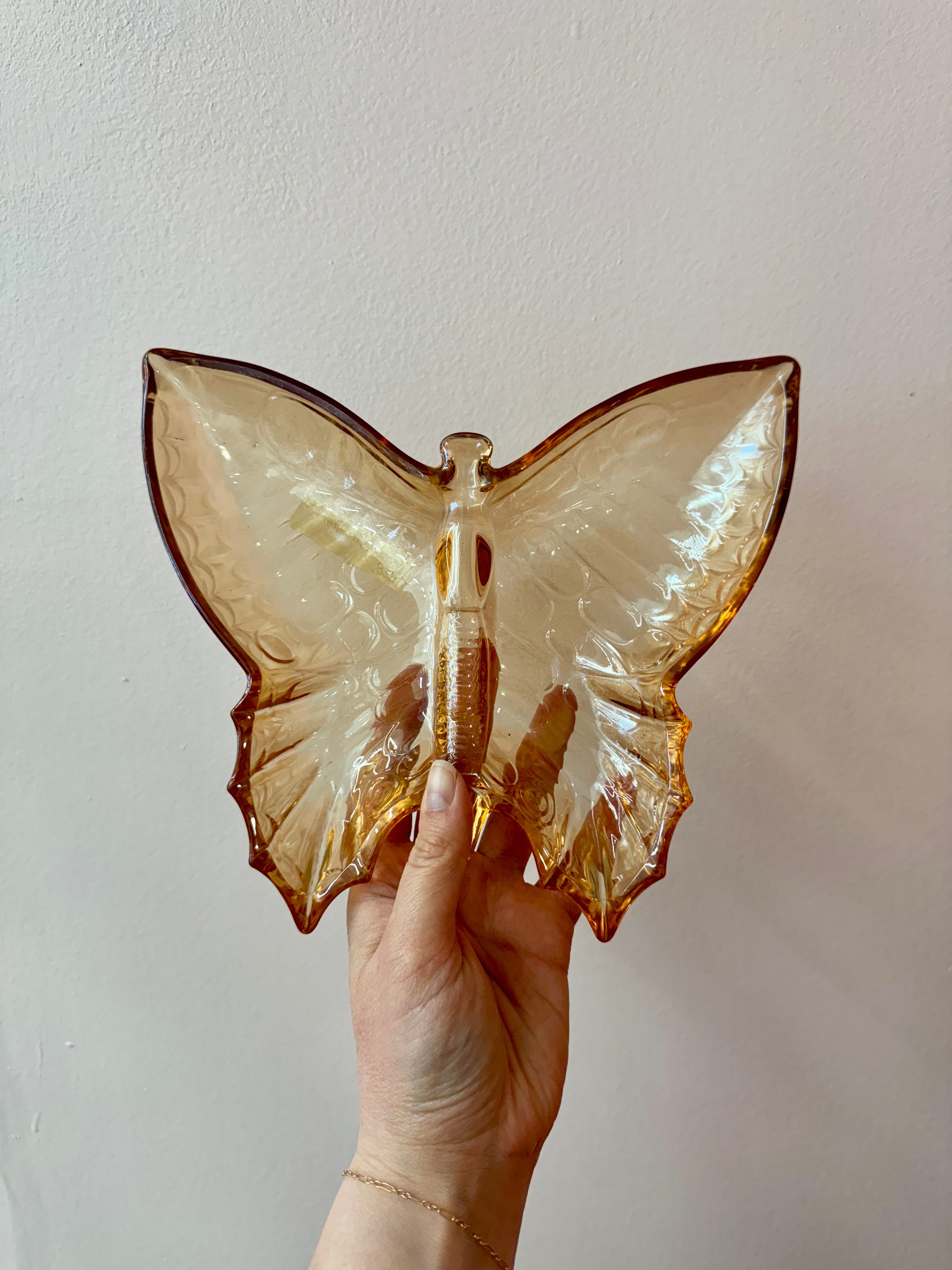 Vintage Carnival Glass Butterfly